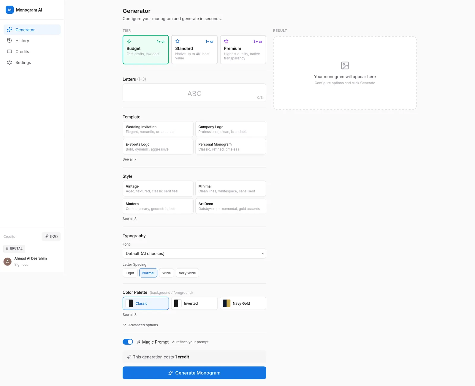 Monogram AI — screen 2 of 6