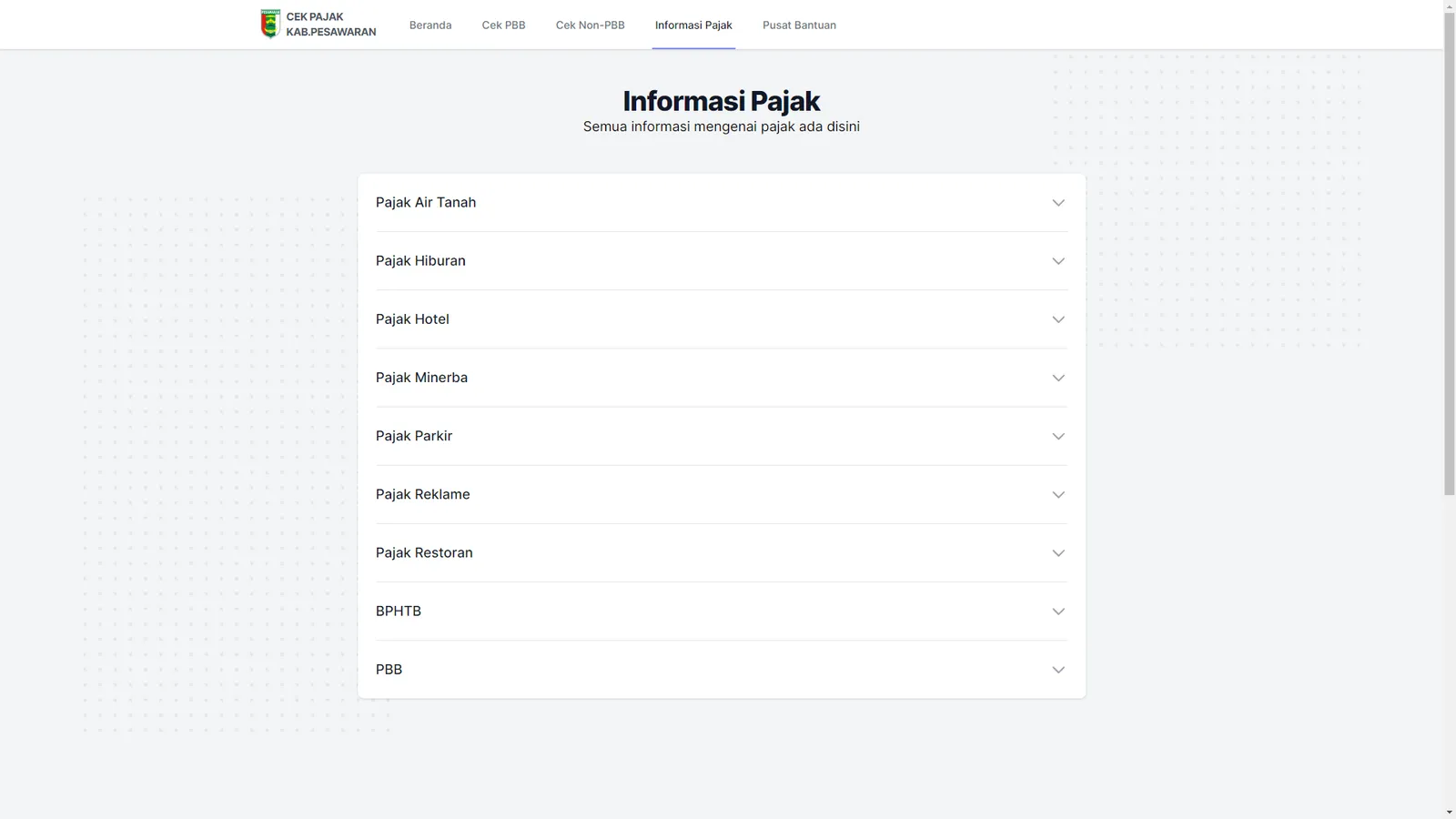 Pesawaran Tax Checker — screen 2 of 15