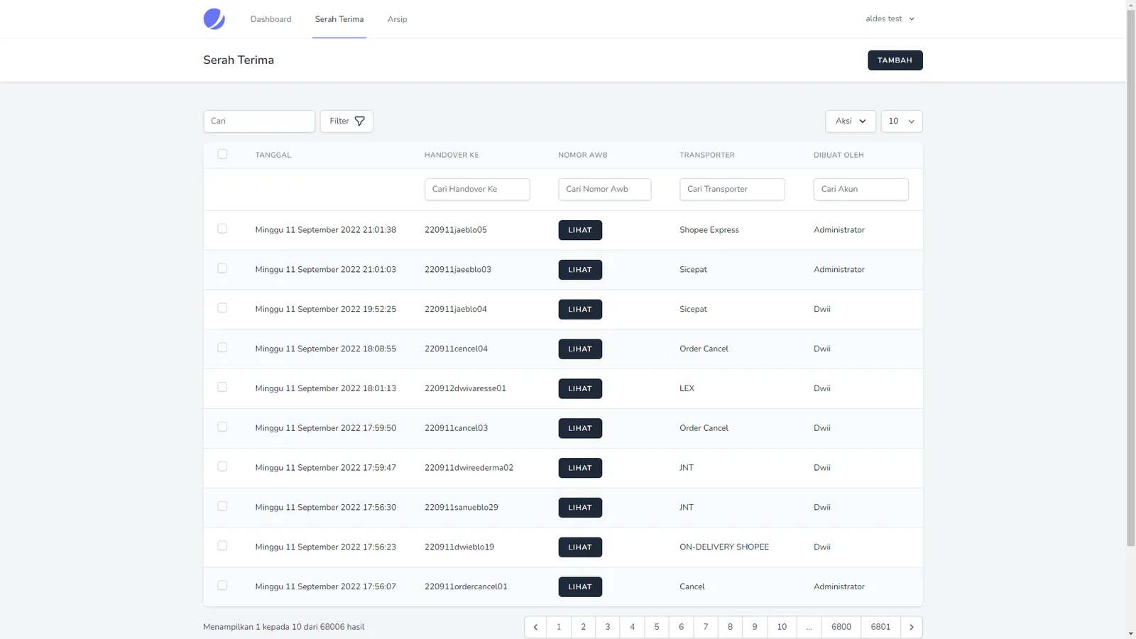 Handovers & Filing — screen 2 of 11