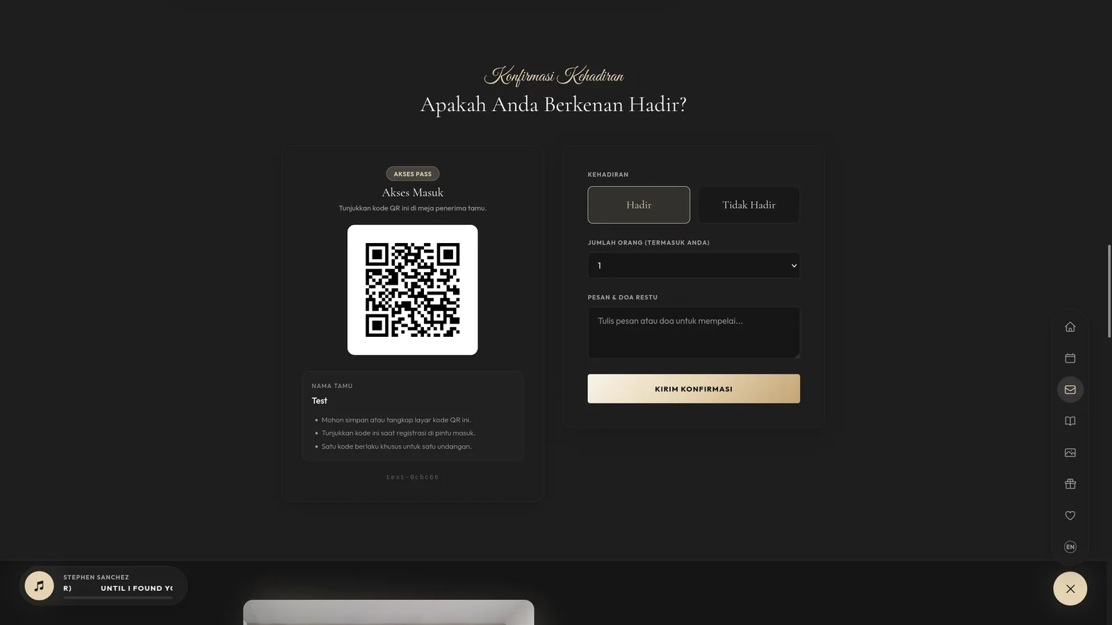 Wedding Invitation — screen 3 of 4