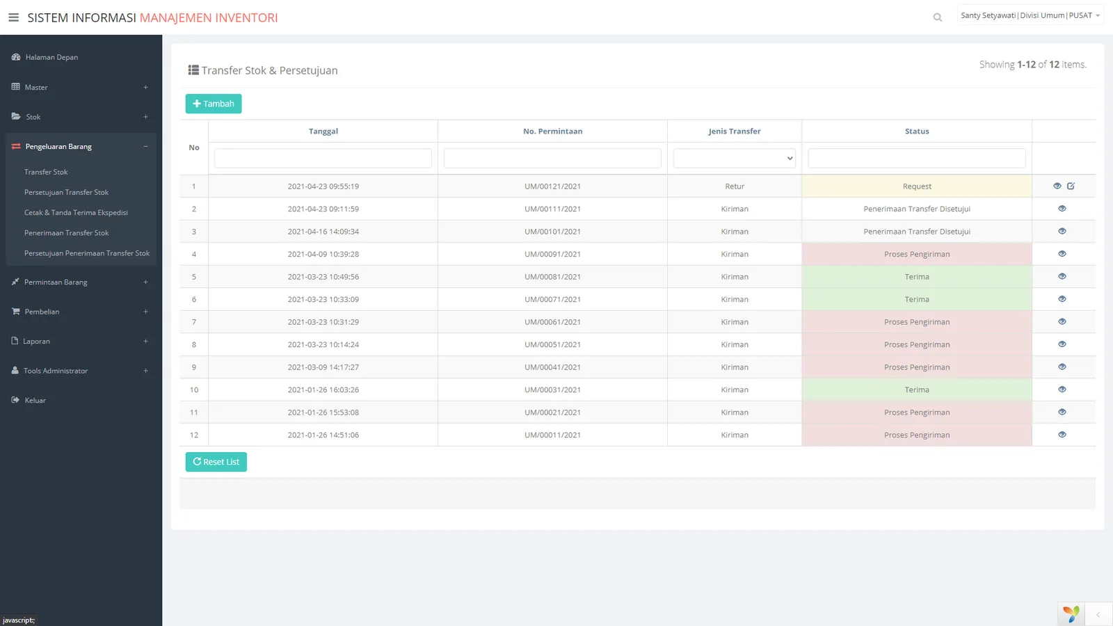 Enterprise Inventory — Jasa Raharja — screen 4 of 7