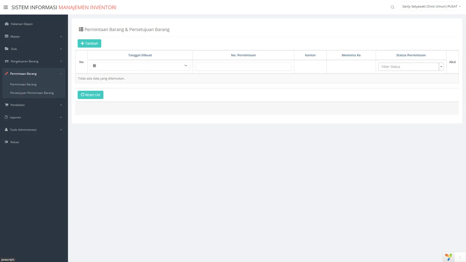 Enterprise Inventory — Jasa Raharja — screen 5 of 7