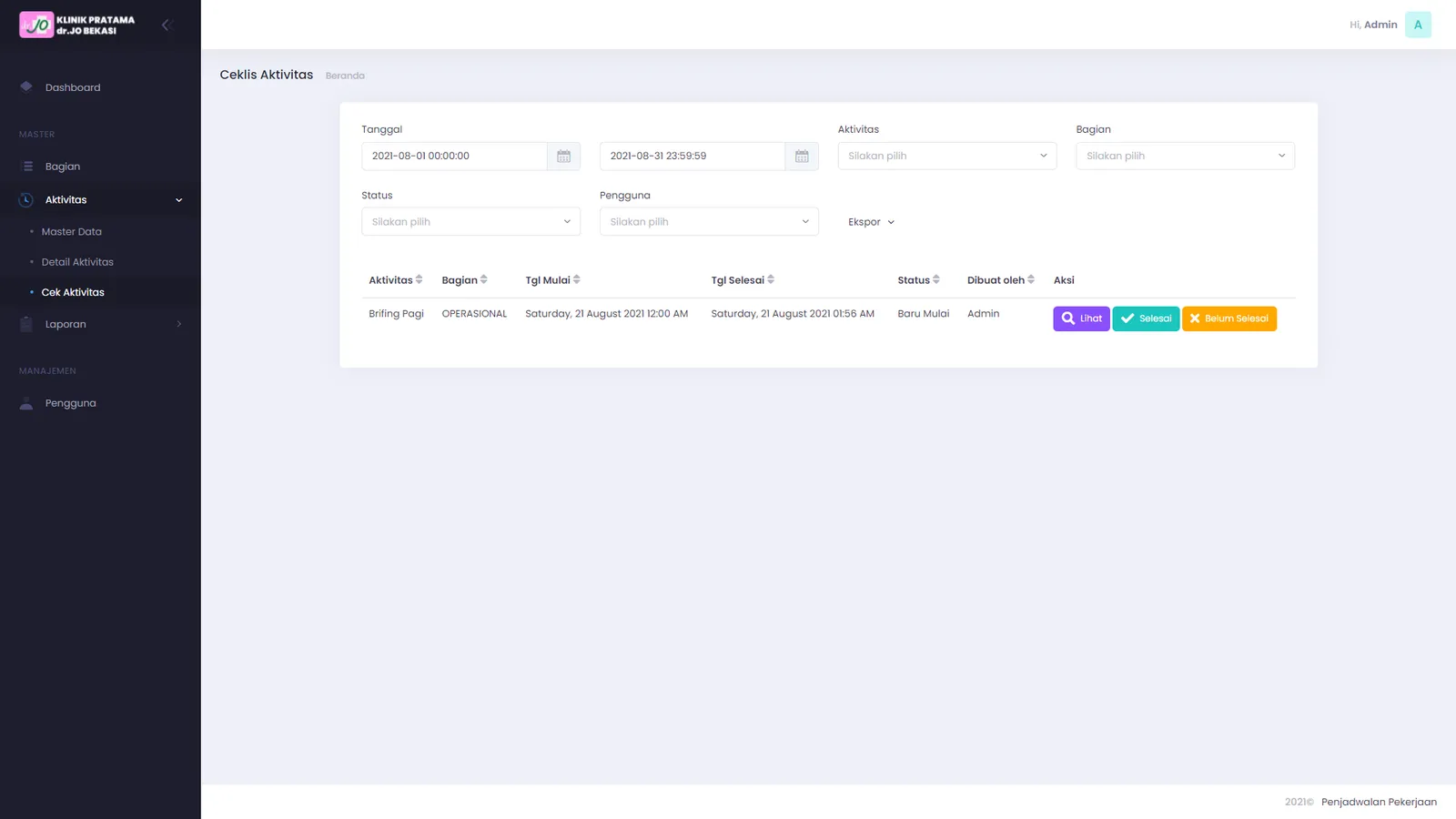 Activity Scheduler — screen 6 of 12