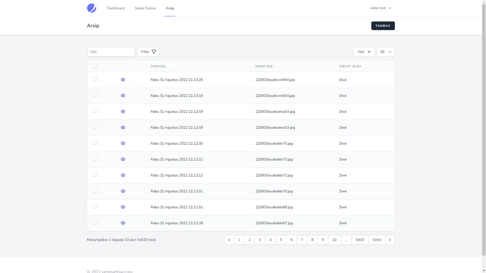 Handovers & Filing — screen 7 of 11