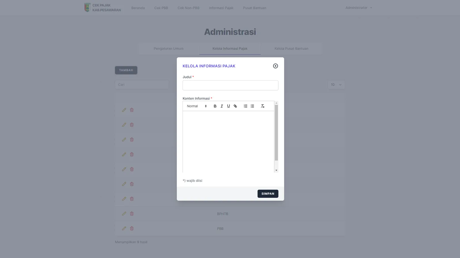 Pesawaran Tax Checker — screen 8 of 15