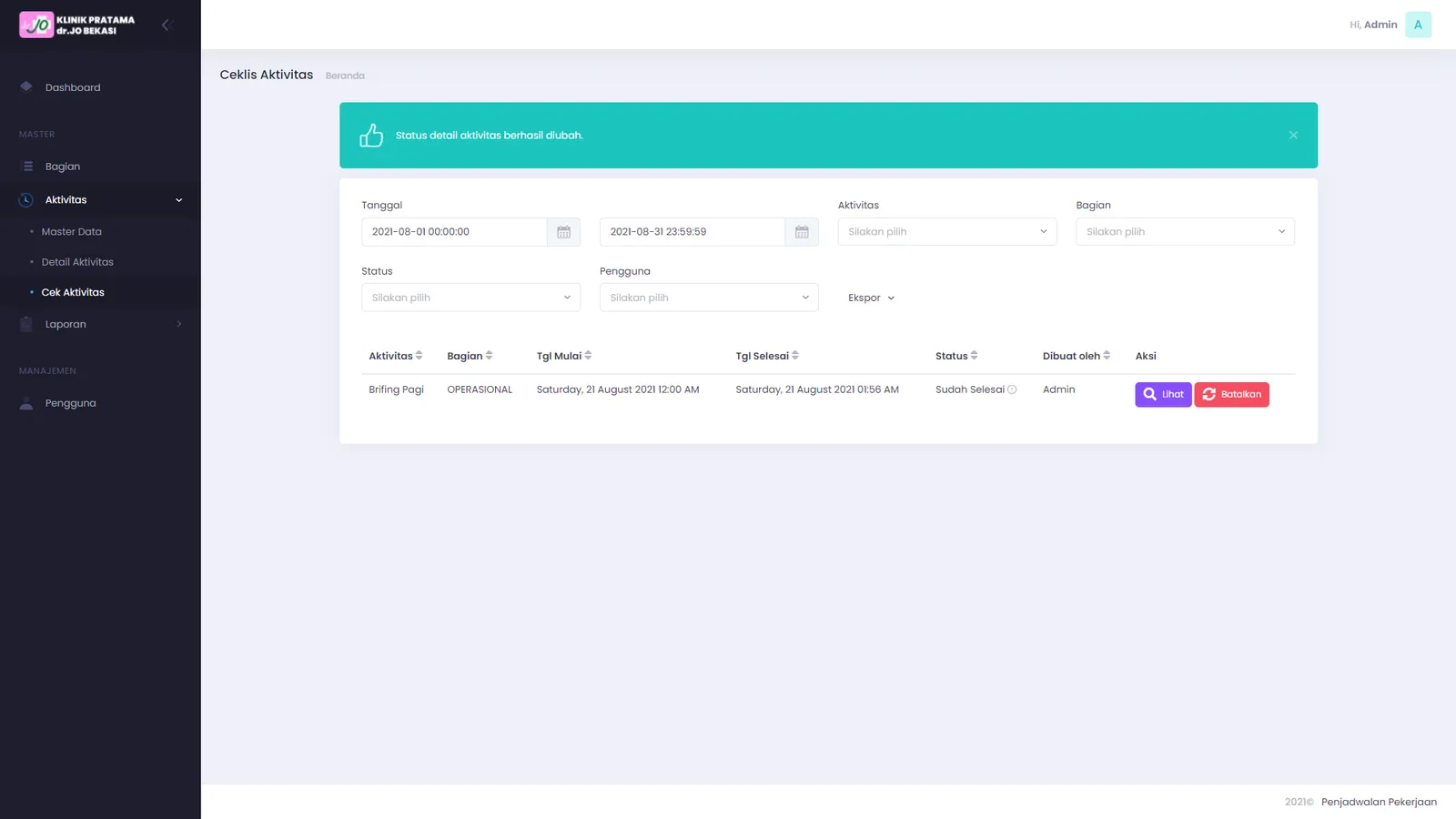 Activity Scheduler — screen 8 of 12