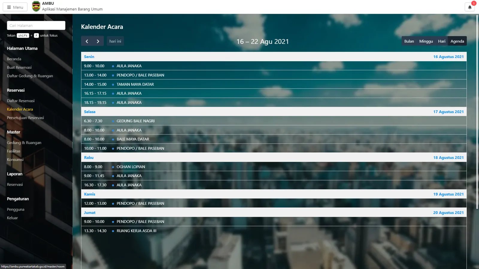 Public Facility Reservation — screen 8 of 16