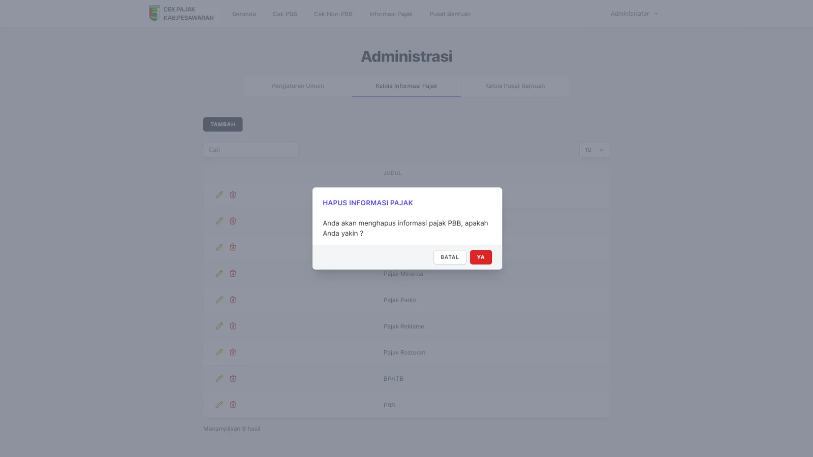 Pesawaran Tax Checker — screen 10 of 15
