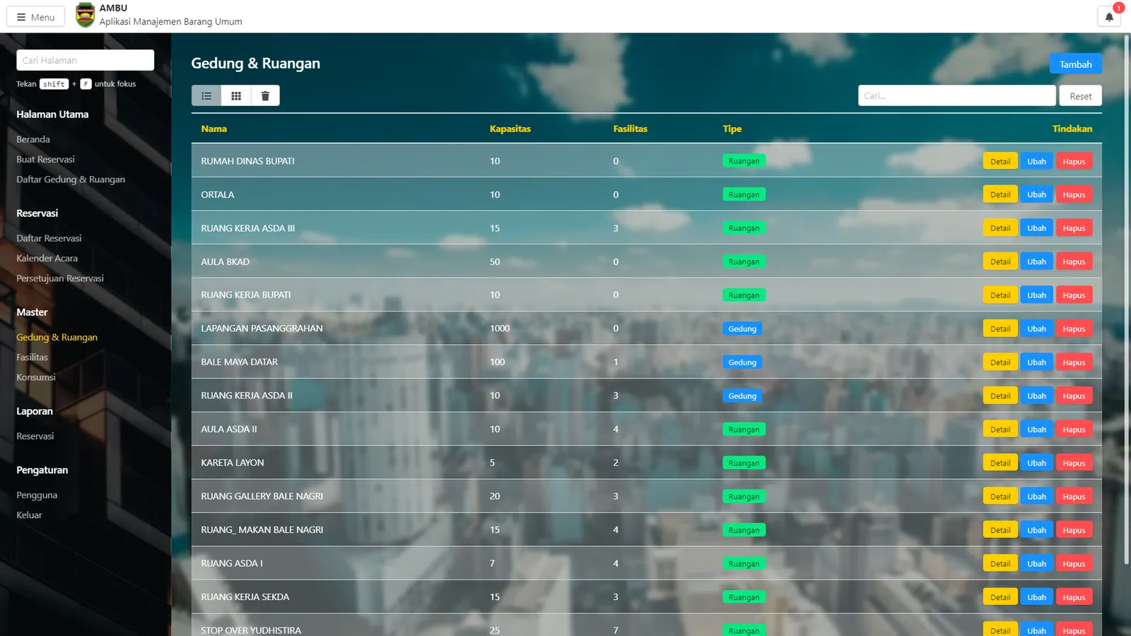Public Facility Reservation — screen 10 of 16