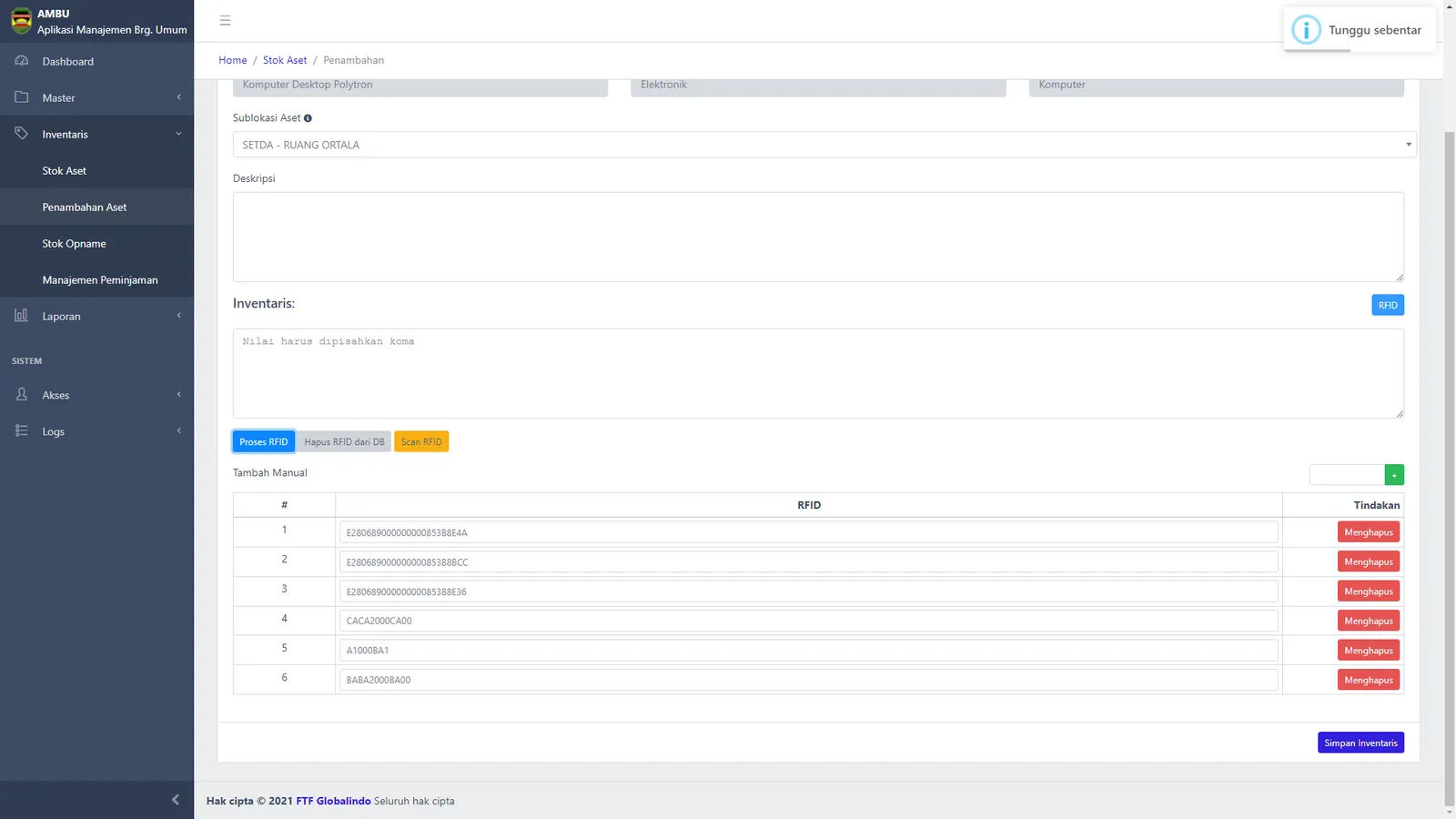 Asset Management & Tracking — screen 13 of 25