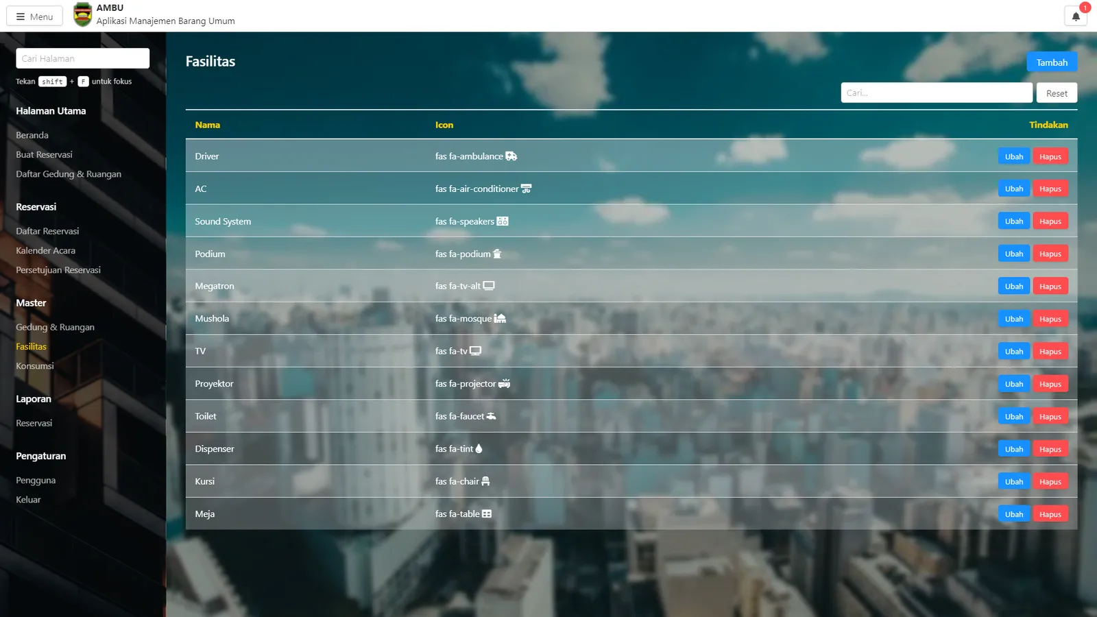 Public Facility Reservation — screen 13 of 16